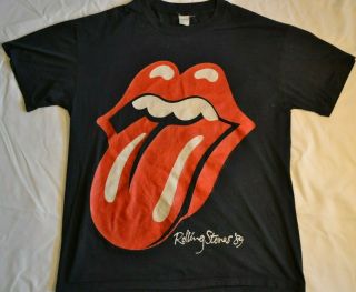 Vintage 1989 Rolling Stones Steel Wheels Concert T - Shirt Size Large (?)