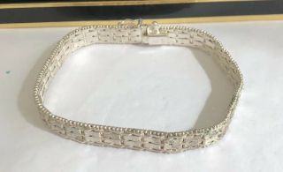 Vintage Jewellery 925 Silver Italian MILOR Decorative Bracelet 3