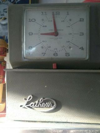 Vintage Lathem Punch Time Clock