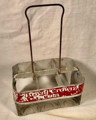 Vintage Royal Crown Rc Cola Aluminum 6 Bottle Carrier