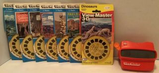 Vintage View Master 3d,  7 Reels Dinosaurs Pikes Peak Grand Canyon 3d Tour