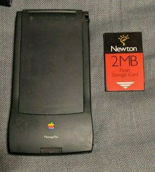 Apple Newton Messagepad 110,  VHS,  and 2MB memory card 3