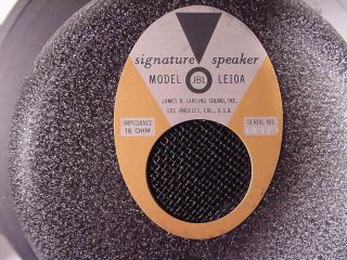 JBL LE - 10A speaker WOOFER DRIVER PAIR 16 Ohms 4