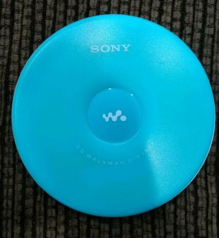 Sony Walkman Portable Cd Player D - Ej001 Vintage Sky Blue Great Fast Ship