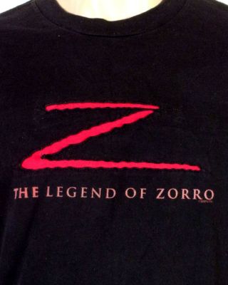 Vtg 2005 Euc The Legend Of Zorro Movie Film T - Shirt Die Cut Slashed Z Logo Xl
