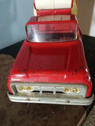 Vintage 1960 ' s TONKA RED CEMENT MIXER TRUCK PRESSED STEEL 2