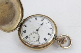 Vintage Gents Elgin Rolled Gold Full Hunter Pocket Watch Hand - Wind (112g)