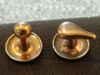 Vintage Xeno Gold Shell Collar Studs