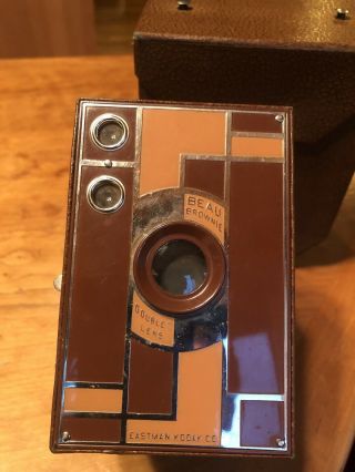 No.  2A Beau Brownie Box Camera And Case Kodak USA 2