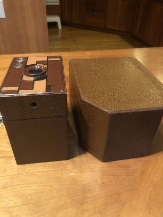No.  2A Beau Brownie Box Camera And Case Kodak USA 5