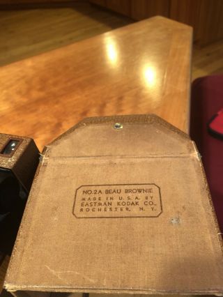No.  2A Beau Brownie Box Camera And Case Kodak USA 6