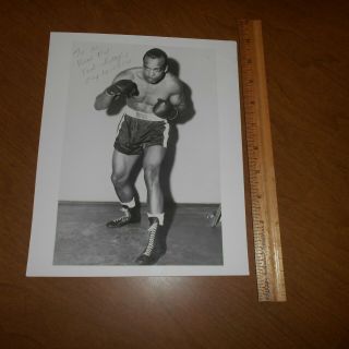 Bob " Bombardier " Satterfield,  Was A Heavyweight Hand Signed 8 X 10 Vintage Photo