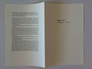Raymond Carver SIGNED page leaf for If It Please You 1984 limited ed small press 4