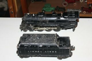 Vintage Lionel 2037 Steam Locomotive With 6466w Coal Tender