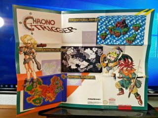Vintage 1995 Nintendo Chrono Trigger Poster/map
