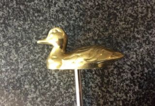Vintage Solid Brass Duck Canal Boat Tiller Pin