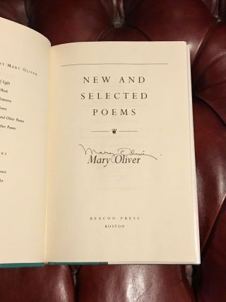 and Selected Poems by Mary Oliver Signed First Edition National Book Award 3