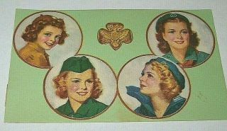 Vintage 1950 Girl Scouts,  Brownie Intermediate Membership Card