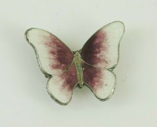 Vintage Sterling Silver Enamel Butterfly Pin