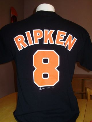 Vintage 1998 Cal Ripken Baltimore Orioles Jersey T Shirt Large Double Sided