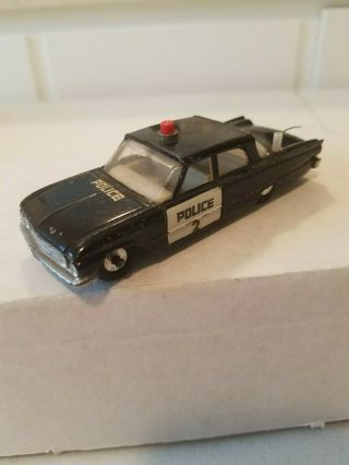 Vintage Dinky Toys 258 - Ford Fairlane Police Car Black/white No Box