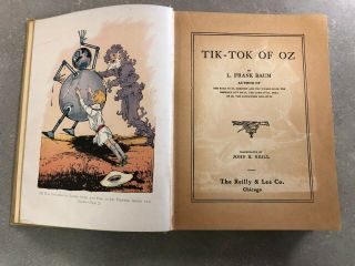 Tik - Tok Of Oz By L.  Frank Baum 1914 With 12 Color Plates Illustrations