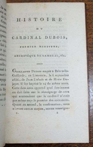 1790 ' s Vie Privée Du Cardinal Dubois Archevêque De Cambrai Second Edition Scarce 10