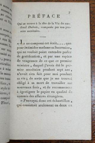 1790 ' s Vie Privée Du Cardinal Dubois Archevêque De Cambrai Second Edition Scarce 9
