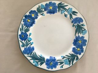 Vintage Stangl China Dahlia Dinner Plate 10 " Blue Flowers
