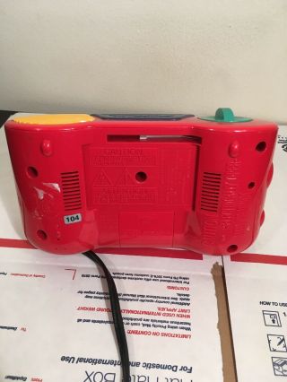 Vtg SONY Alarm AM/FM Clock Radio Primary Colors Red My First Sony ICF - C6000 5