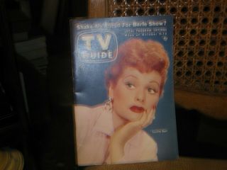 LUCILLE BALL TV GUIDE,  VINTAGE,  Oct.  09,  1954,  