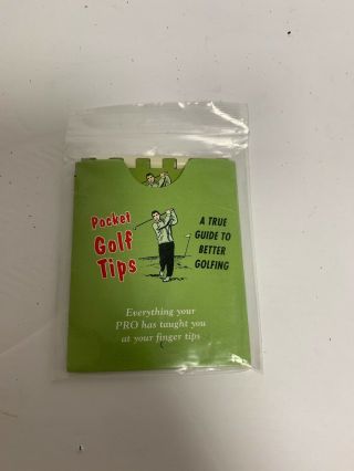 Vintage Pocket Golf Tips Guide Booklet.  A True Guide To Better Golfing.