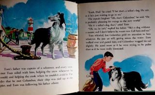 SHIP ' S DOG Black & WHITE Collie 1950 ' s Children ' s Whitman Story Hour Book 4