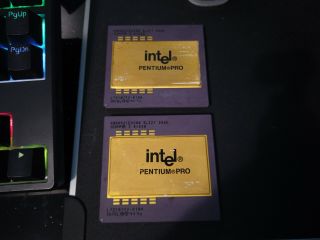 Intel Pentium Pro 200mhz (kb80521ex200) Vintage Processors (gold Scraping)