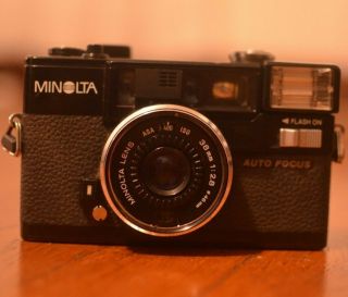 Vintage Minolta Hi - Matic Af2 35mm Film Camera Great Cond See Photos