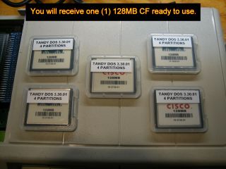 Tandy 1000 Ex Hx Sx Tx 128mb Pre - Configured Cf Card Dos 3.  30.  01 Xtide 8bit Isa