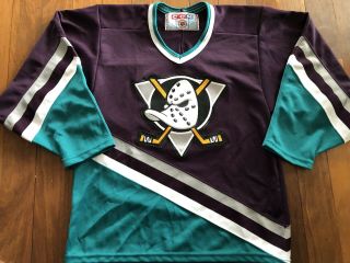 Vintage 90s Ccm Nhl Anaheim Mighty Ducks Ice Hockey Jersey