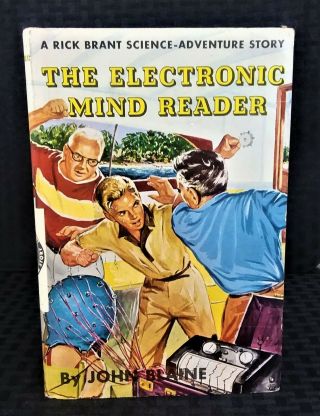 Vtg Hardcover A Rick Brant Story " The Electronic Mind Reader " John Blaine 1957