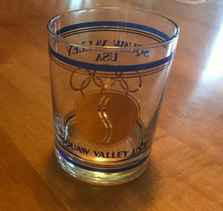 Vintage 1960 Squaw Valley Winter Olympics Advertising Glass Cup