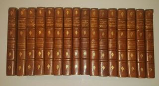 16 Leather Bound Vols Of James Whitcomb Riley Complete Scribner 