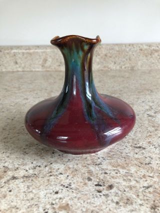 Vintage Belgium Faiencerie Thulin Art Deco Pottery Vase