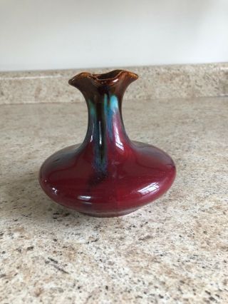 Vintage Belgium Faiencerie Thulin Art Deco Pottery Vase 4