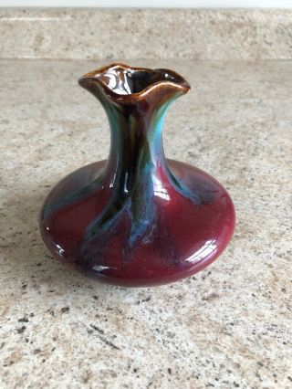 Vintage Belgium Faiencerie Thulin Art Deco Pottery Vase 8