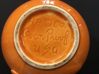 Vintage Hull Pottery tangerine/orange cup and tea oitcher 5