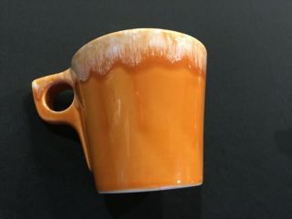 Vintage Hull Pottery tangerine/orange cup and tea oitcher 7