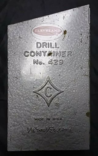 Vintage Cleveland Drill Bit Set In Metal Box No.  429,  Complete Set