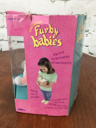 Furby Babies Vintage 1991 NIB Open Box Pink White 4