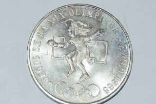 Gorgeous Vintage 1968 Mexico Olympics Commemorative 25 Pesos Coin