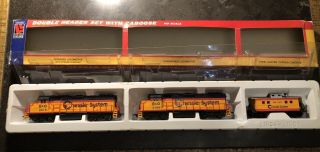 Vtg Life - Like Train Double Header Set W Caboose Ho Chessie System B&o 4810