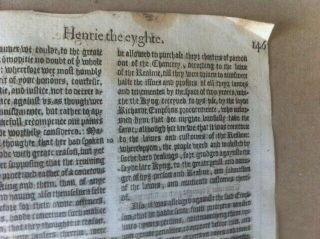1577 First Edition Holinshed History Of England King Henry Eight